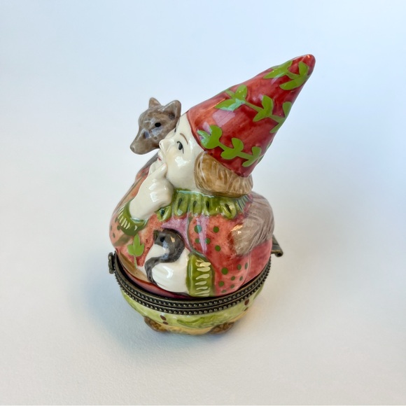 Villeroy & Boch Hand Painted Forest Friends Bird Fox Holiday Hinged Trinket Box - Picture 2 of 7